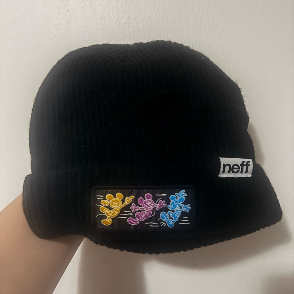 Neff Black Mickey Mouse Beanie